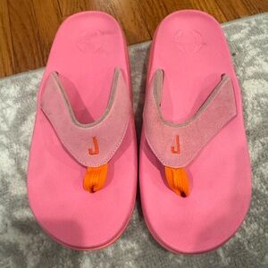 Jackwest Womens Flip Flops Rekofoam Size 8-8.5 Pink Orange